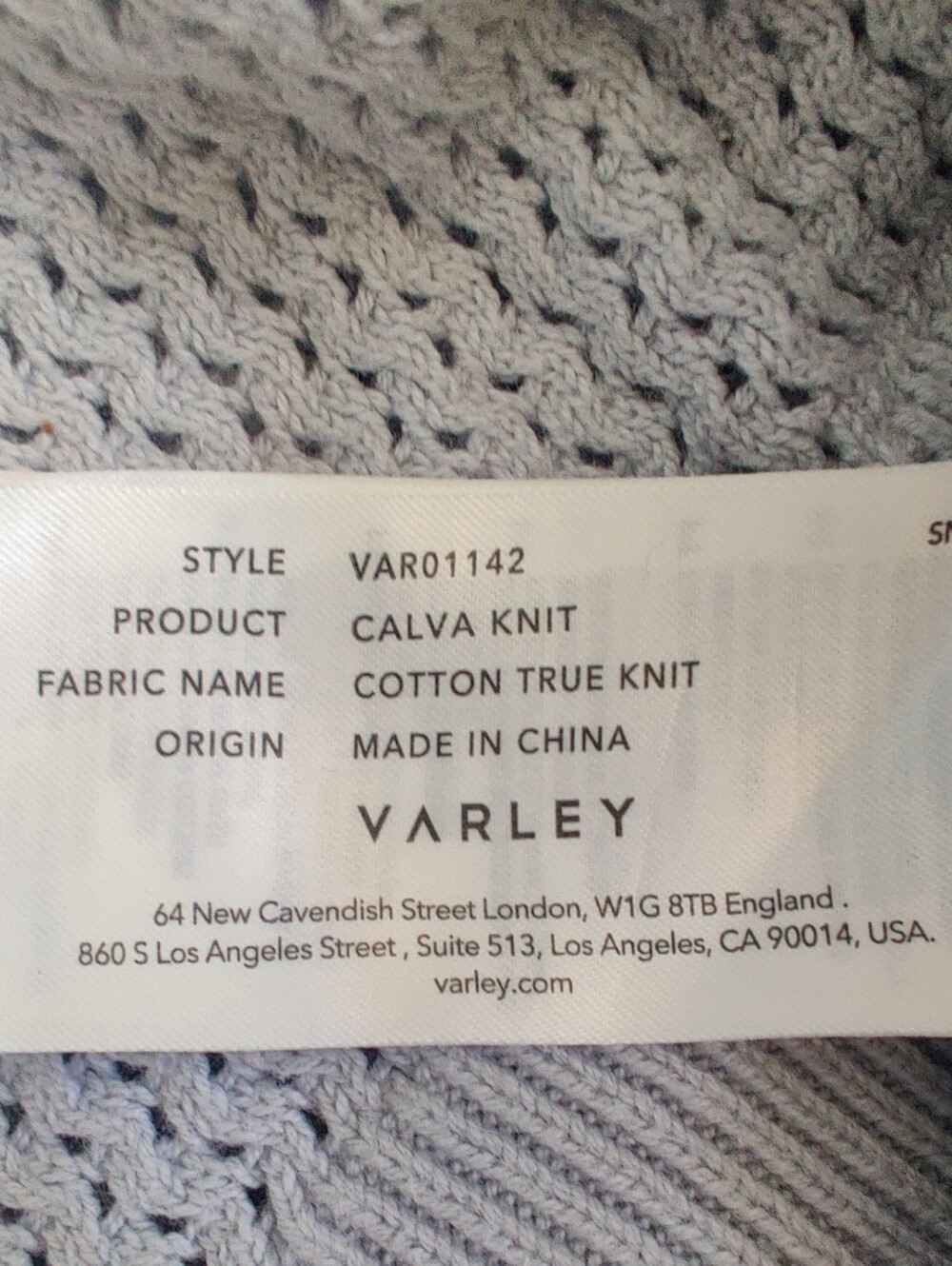 Varley Calva Quarter Zip Pullover In Pearl Blue Size Small - Picture 9 of 9